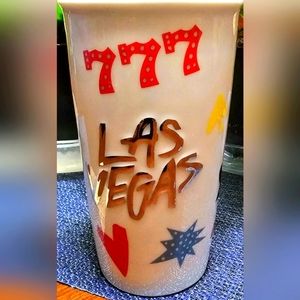 Las Vegas 777 Starbucks Ceramic Travel Tumbler New With Box 10 oz